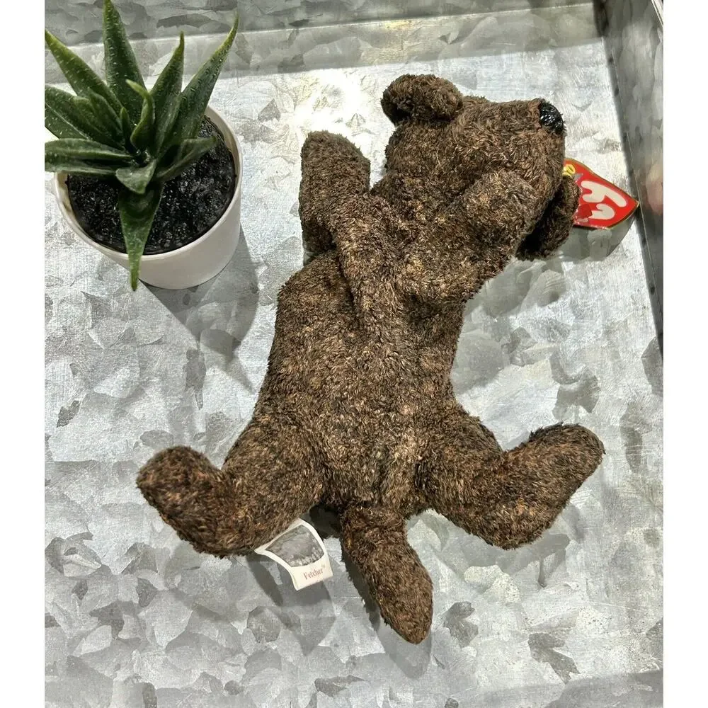 TY Beanie Baby - FETCHER the Dog Stuffed Animal Toy Brown Dog‎ 2000